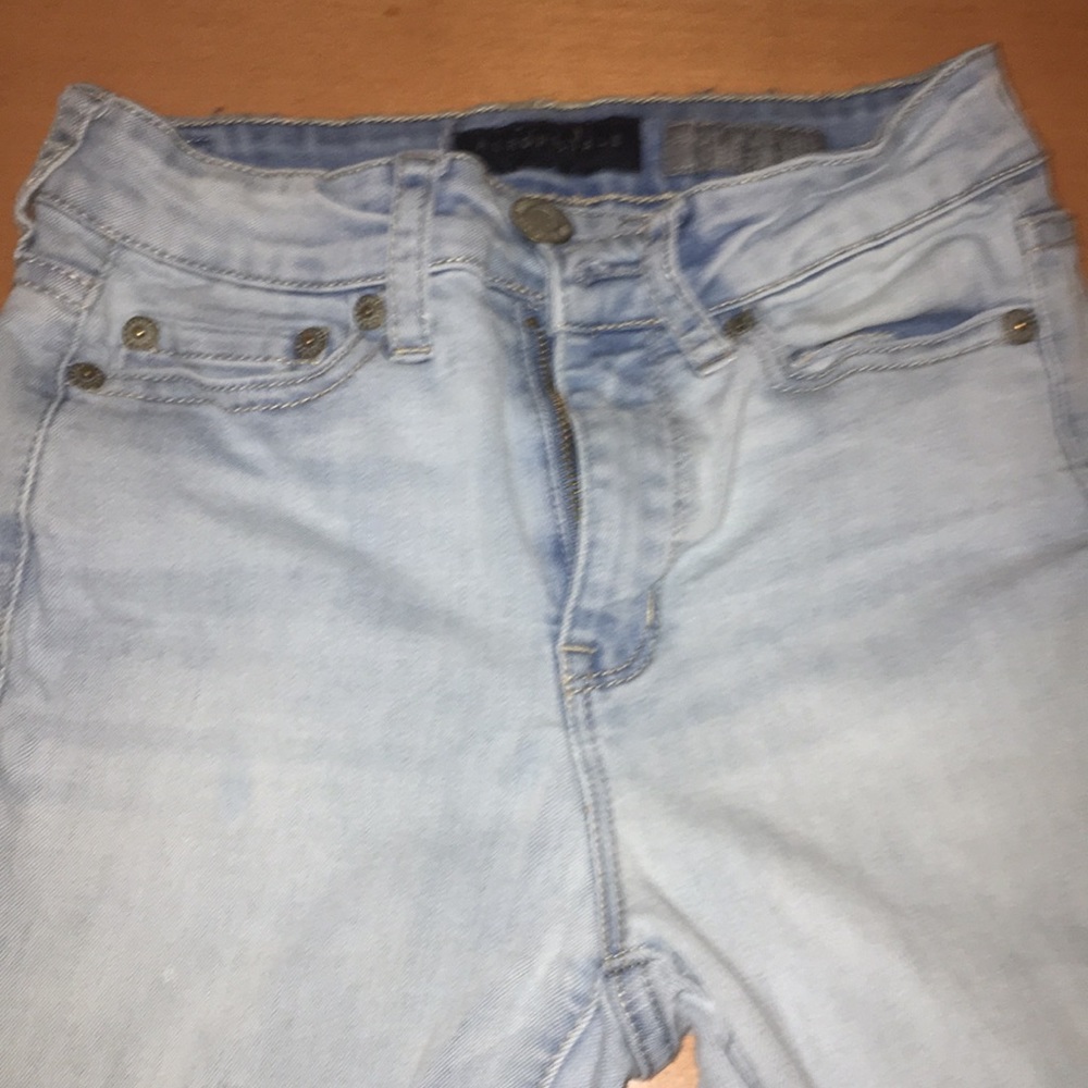 Light Wash Ripped High Waisted Aeropostale Jeans